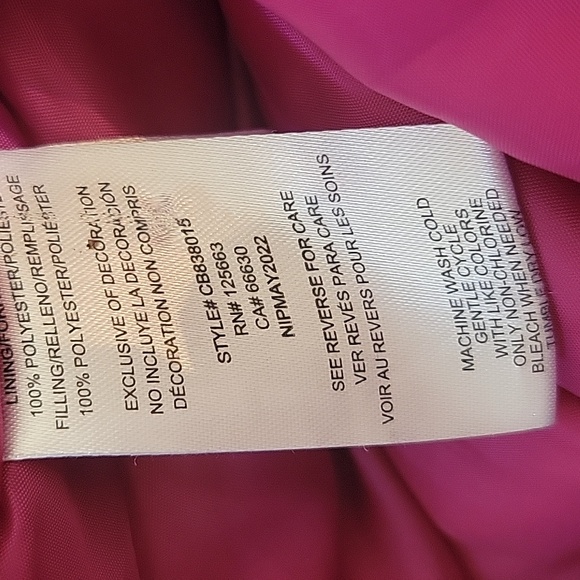 Snow Overalls Girl 6X Pink Zip Adjustable Straps CHEROKEE - Picture 8 of 9